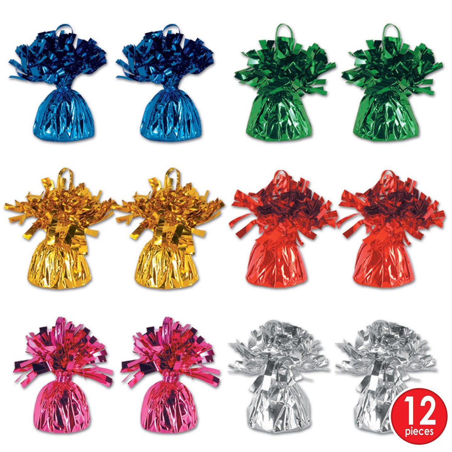 Beistle Metallic Wrapped Balloon Weight 12 Pack