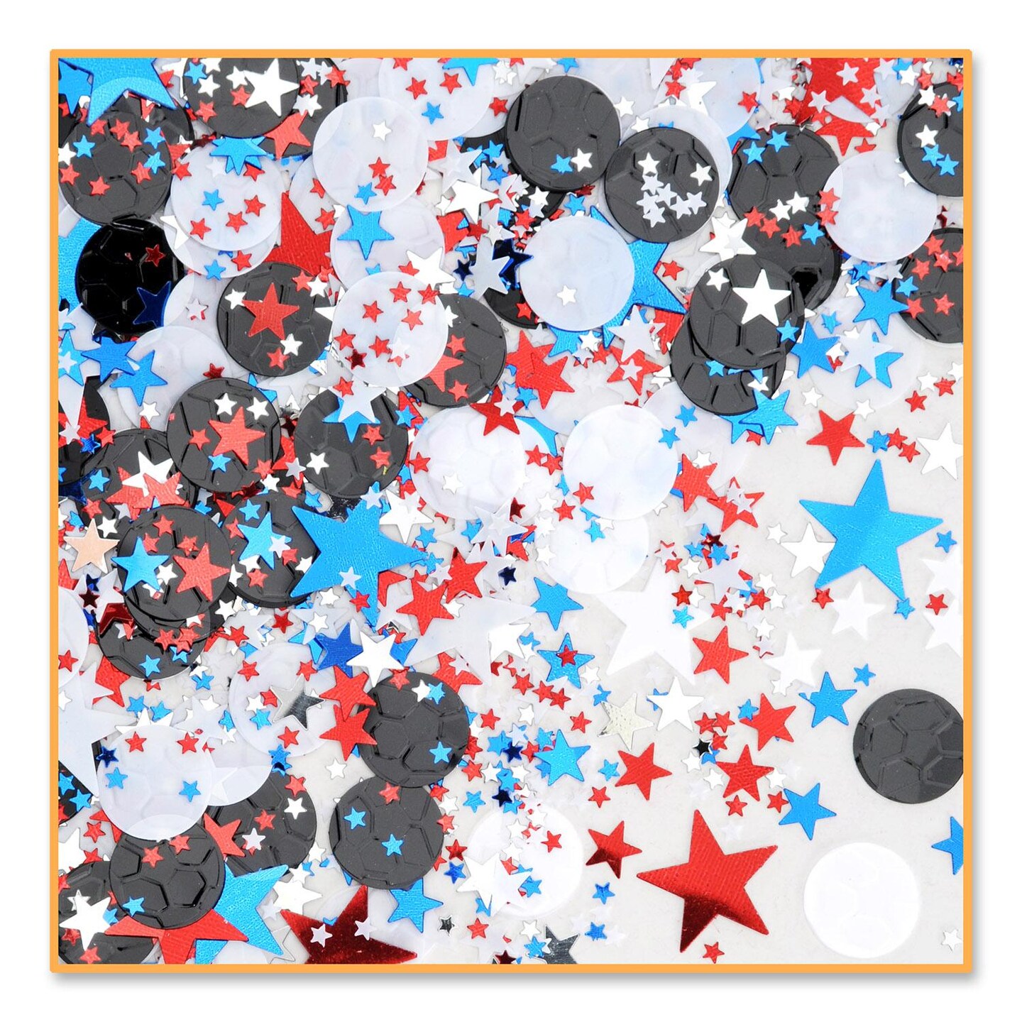 6 Pack Beistle Soccer Star Party Confetti (0.5 Oz/Pkg)