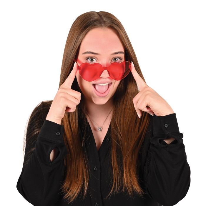 12 Pack Beistle Heart Glasses