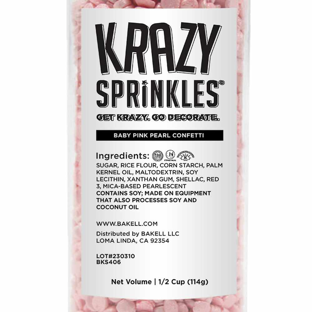 Baby Pink Pearl Confetti Sprinkles