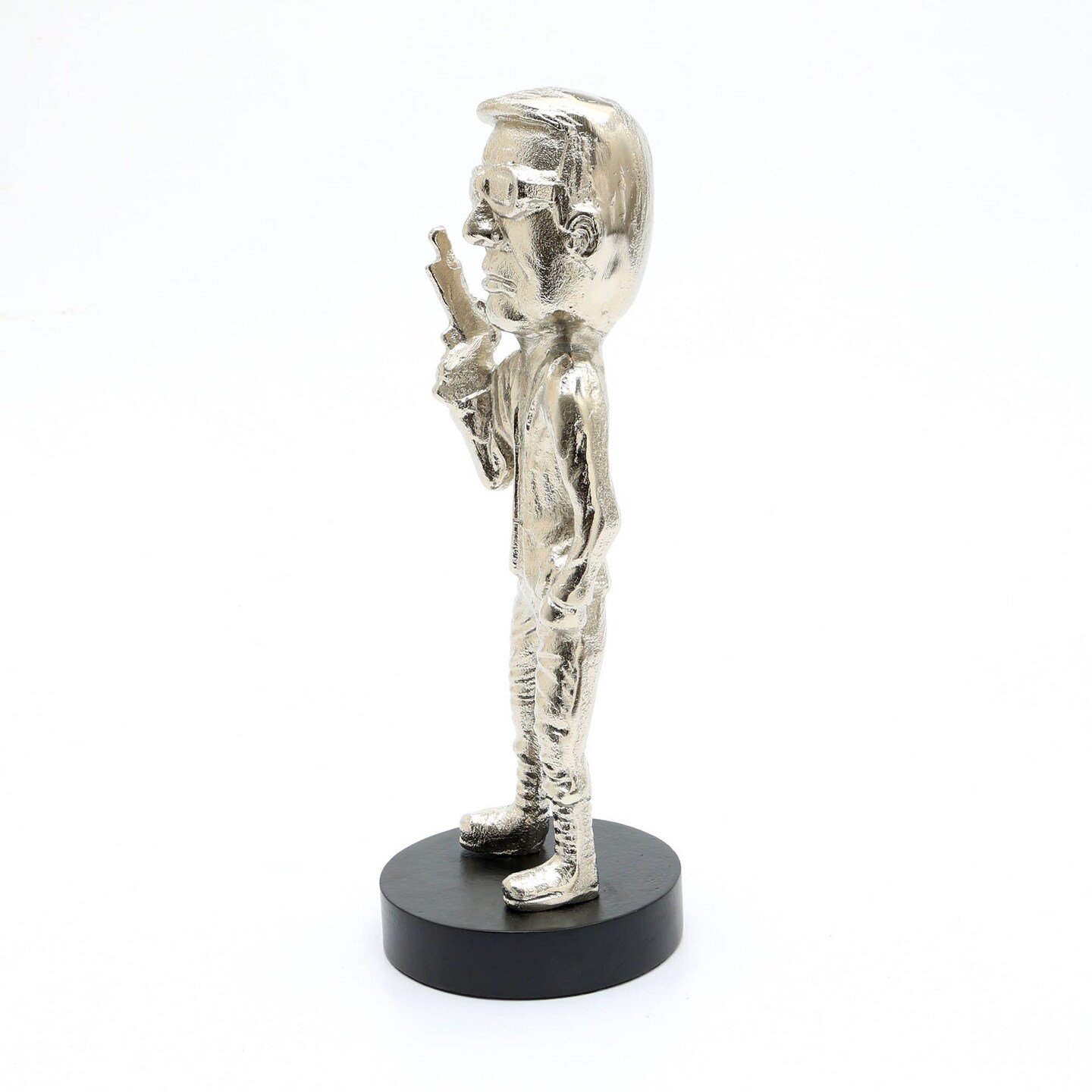 Decorative Aluminum Sculpture on Base - 5&#x22;x5&#x22;x13&#x22;
