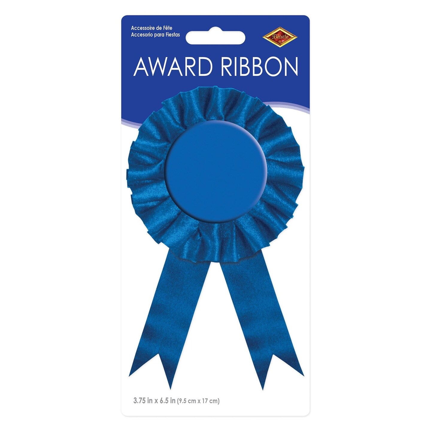 6 Pack Beistle Award Party Ribbon - blue