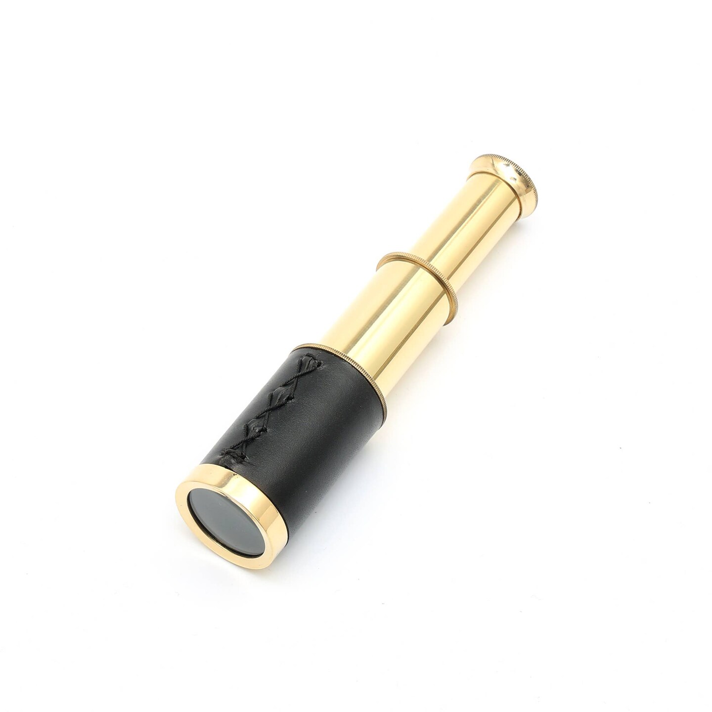 Brass handheld Collapsible Telescope with Wooden Box-6&#x22;