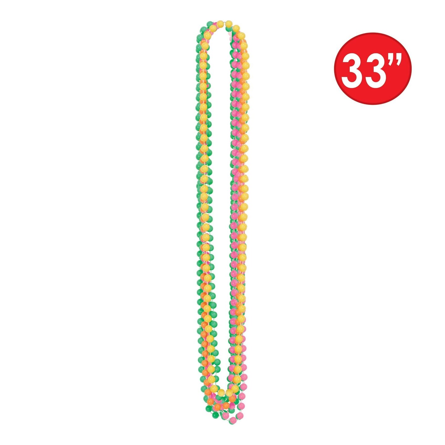 72 Pack Beistle Neon Party Bead Necklaces