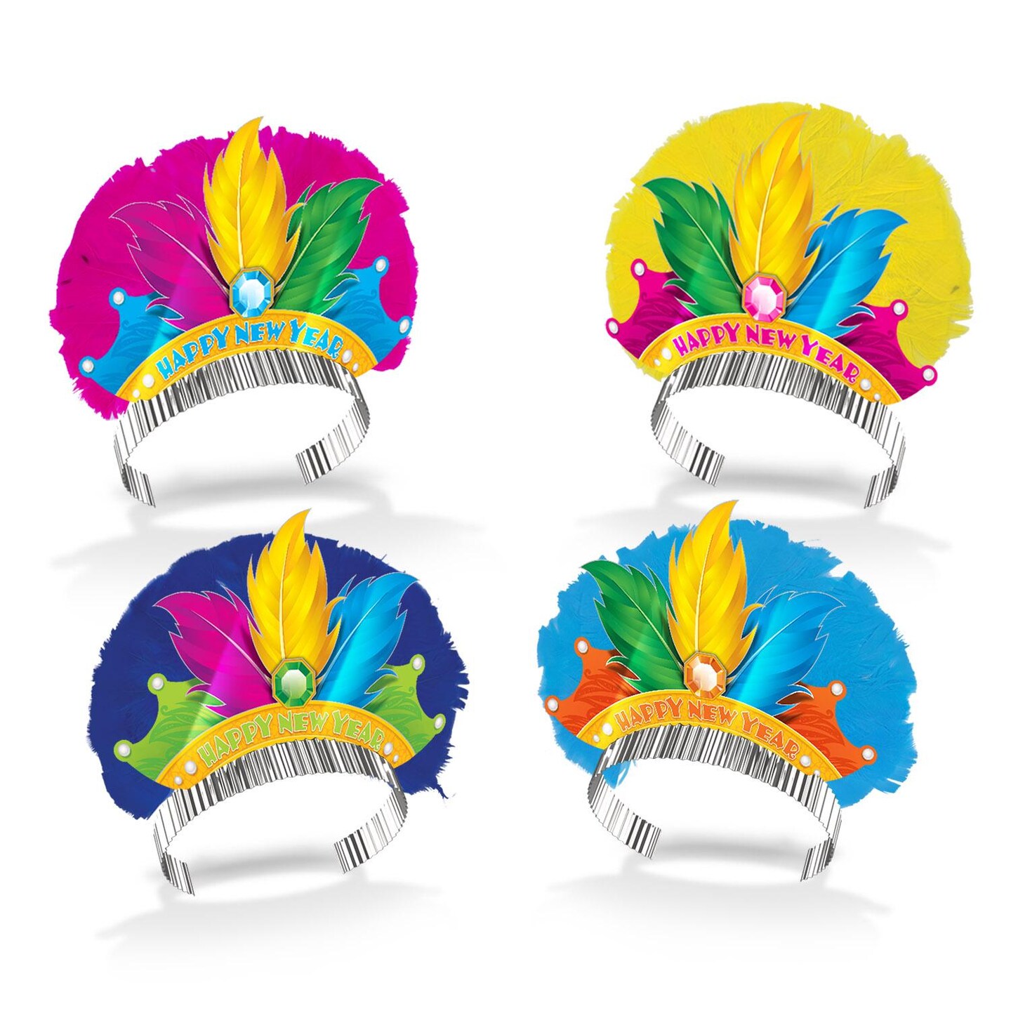 50 Pack Beistle New Year&#x27;s Eve Rio Tiara