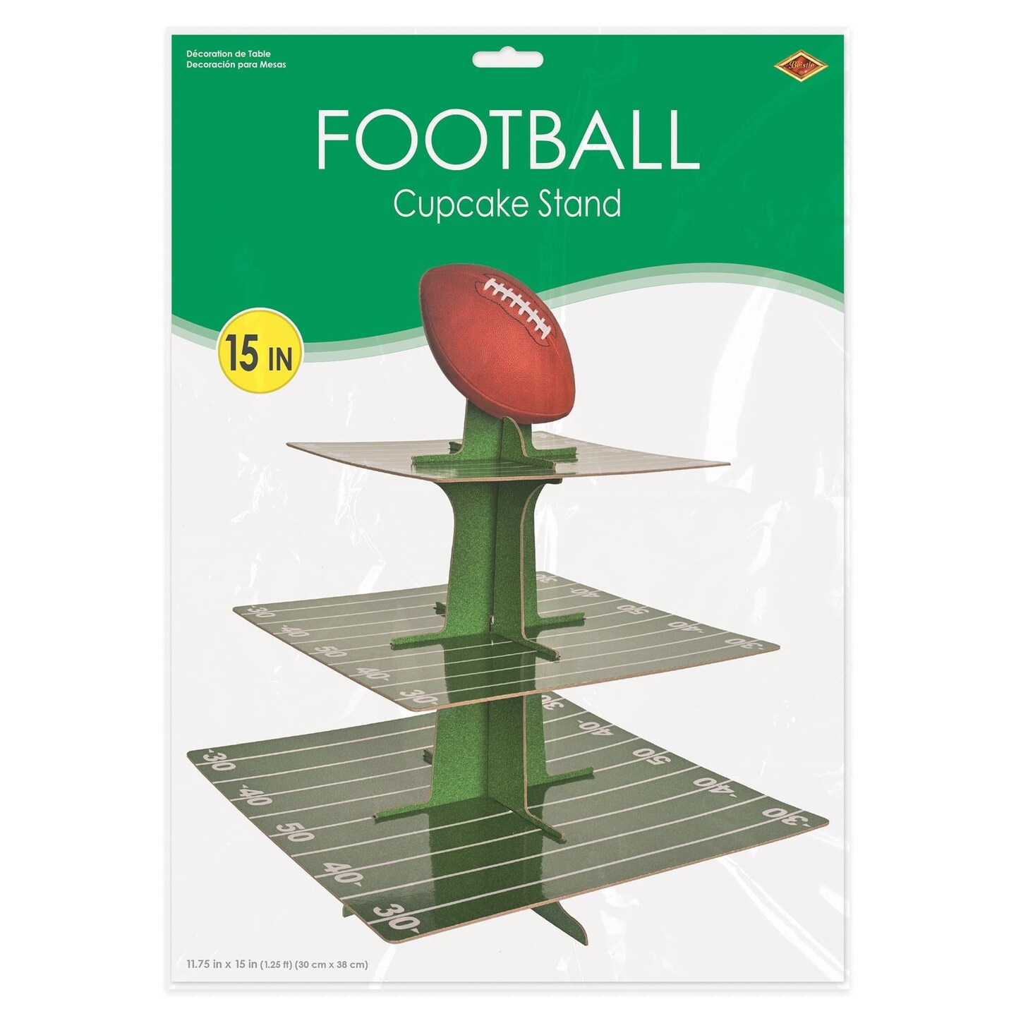 12 Pack Beistle Football Party Cupcake Stand