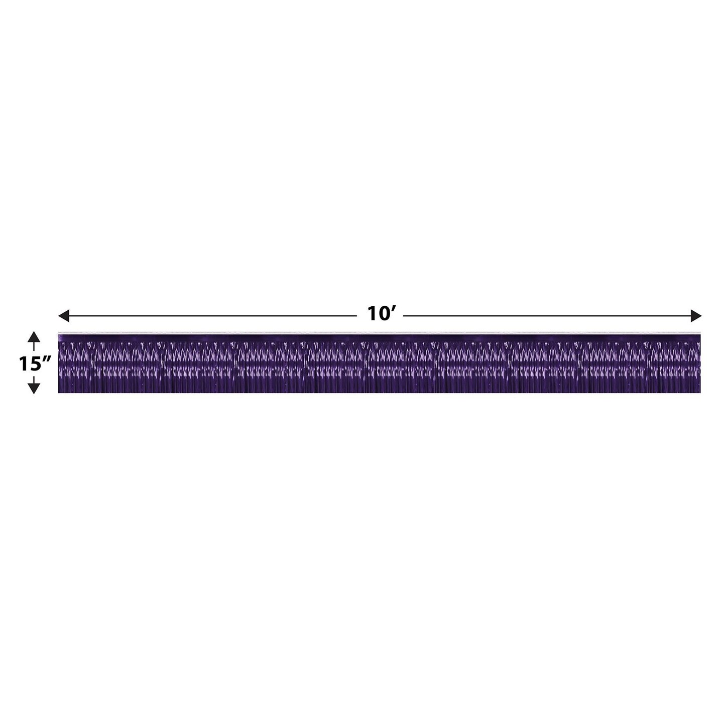 6 Pack Beistle 2-Ply Party Metallic Fringe Drape - purple