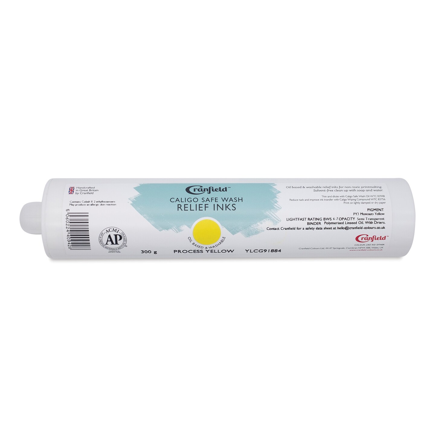 Cranfield Caligo Safe Wash Relief Ink Cartridge - Process Yellow, 300 g