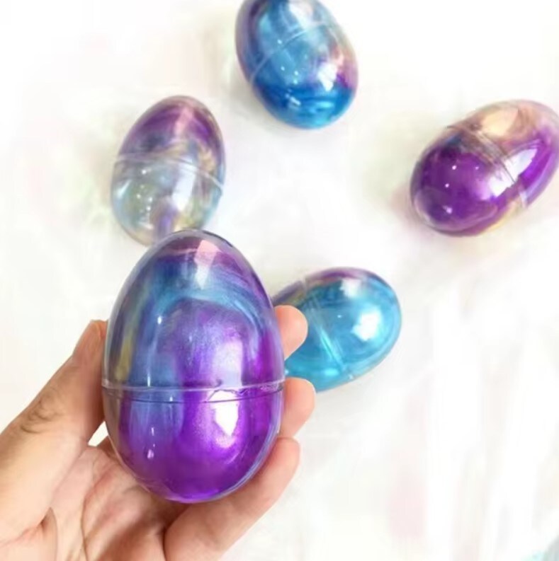12pcs Easter Slime Egg Kit Galaxy Slime Party Favors for Kids Easter Hunt Easter Basket Stuffers Gifts Stress Relief Slime Egg