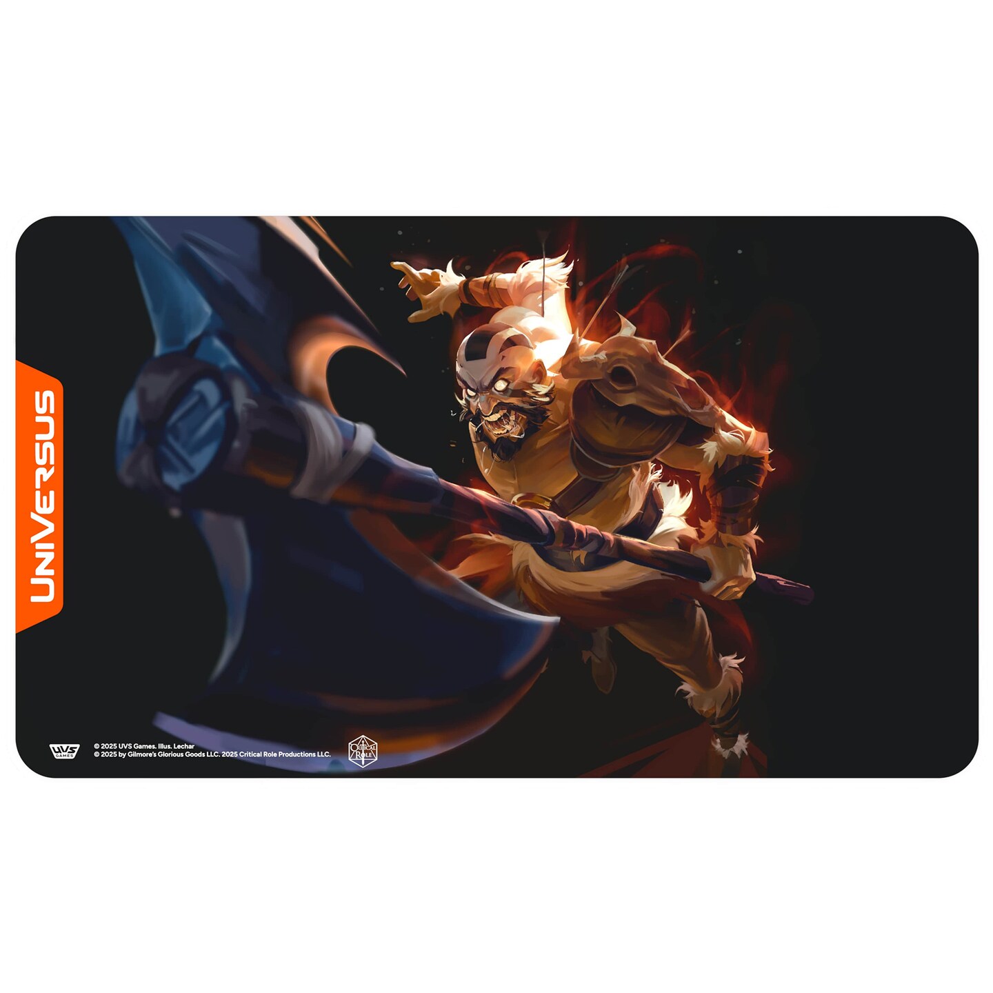 UniVersus: Critical Role: Heroes of Exandria Grog Strongjaw Playmat - 24 x 14&#x22; Neoprene Mat, Tabletop Card Game Accessory, UVS Games, Licensed