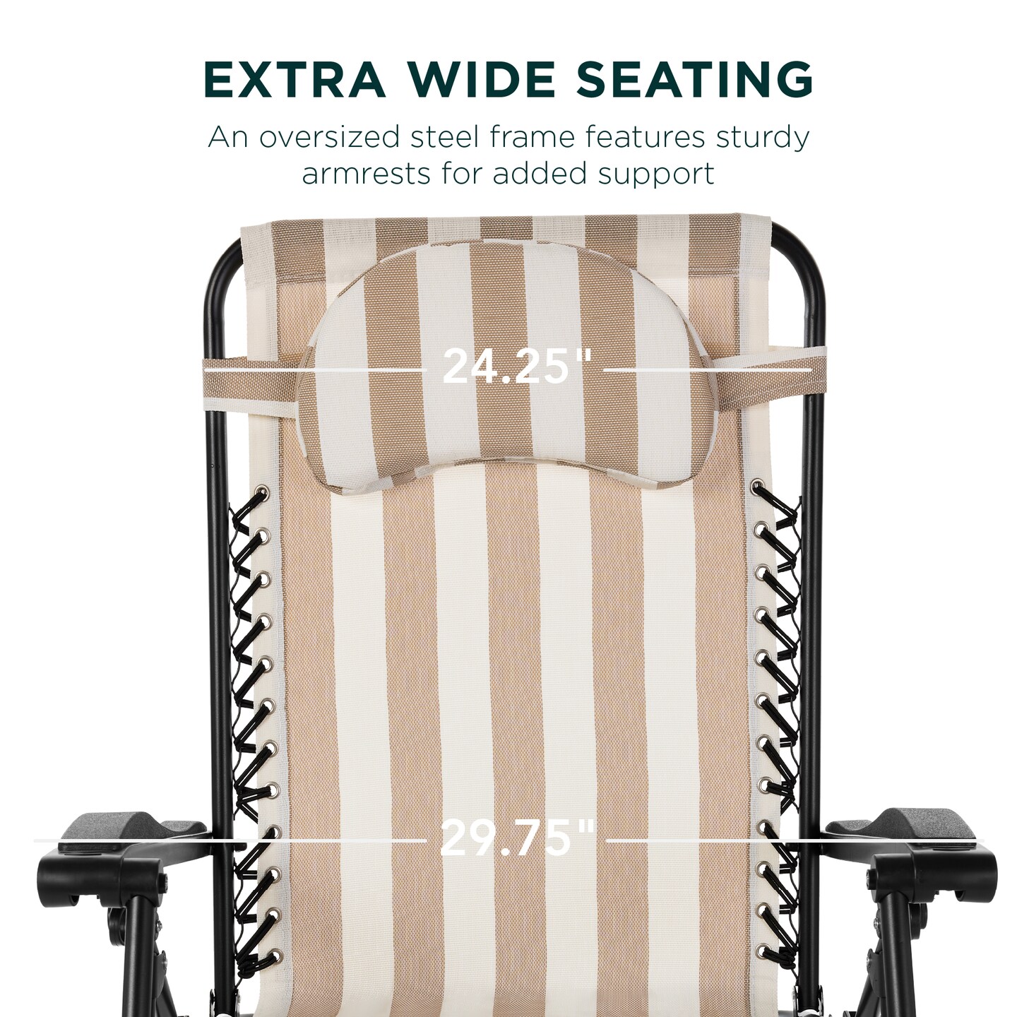 Best Choice Products Oversized Zero Gravity Chair, Folding Outdoor Patio Recliner w/ Cup Holder