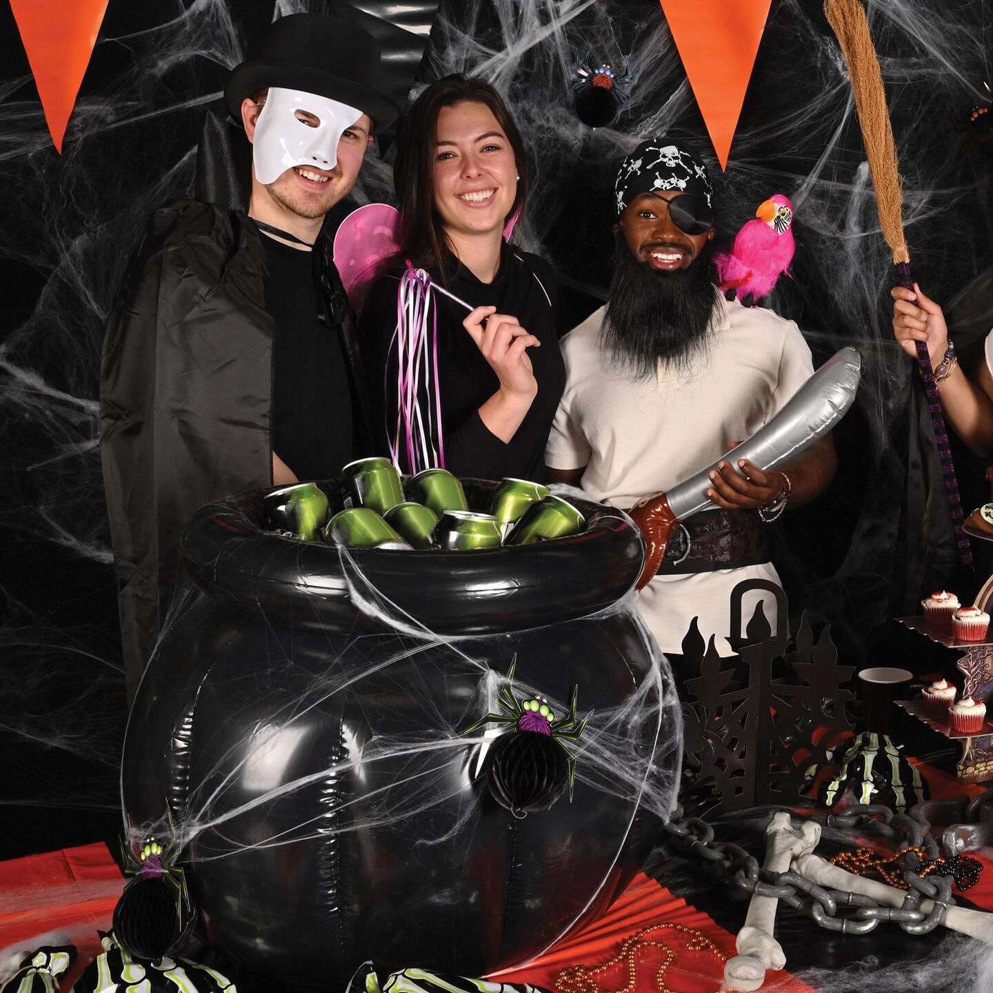 6 Pack Beistle Halloween Inflatable Cauldron Cooler