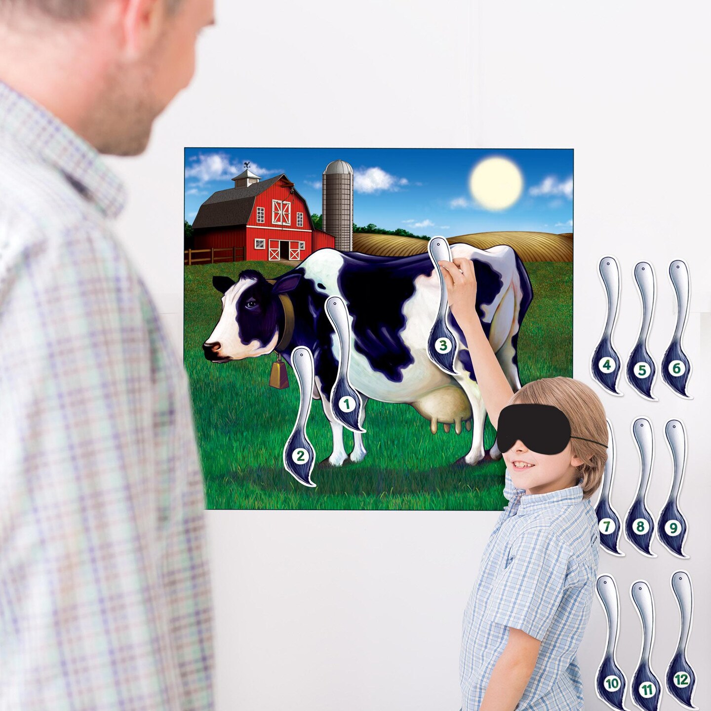 24 Pack Beistle Pin The Tail On The Cow Party Game