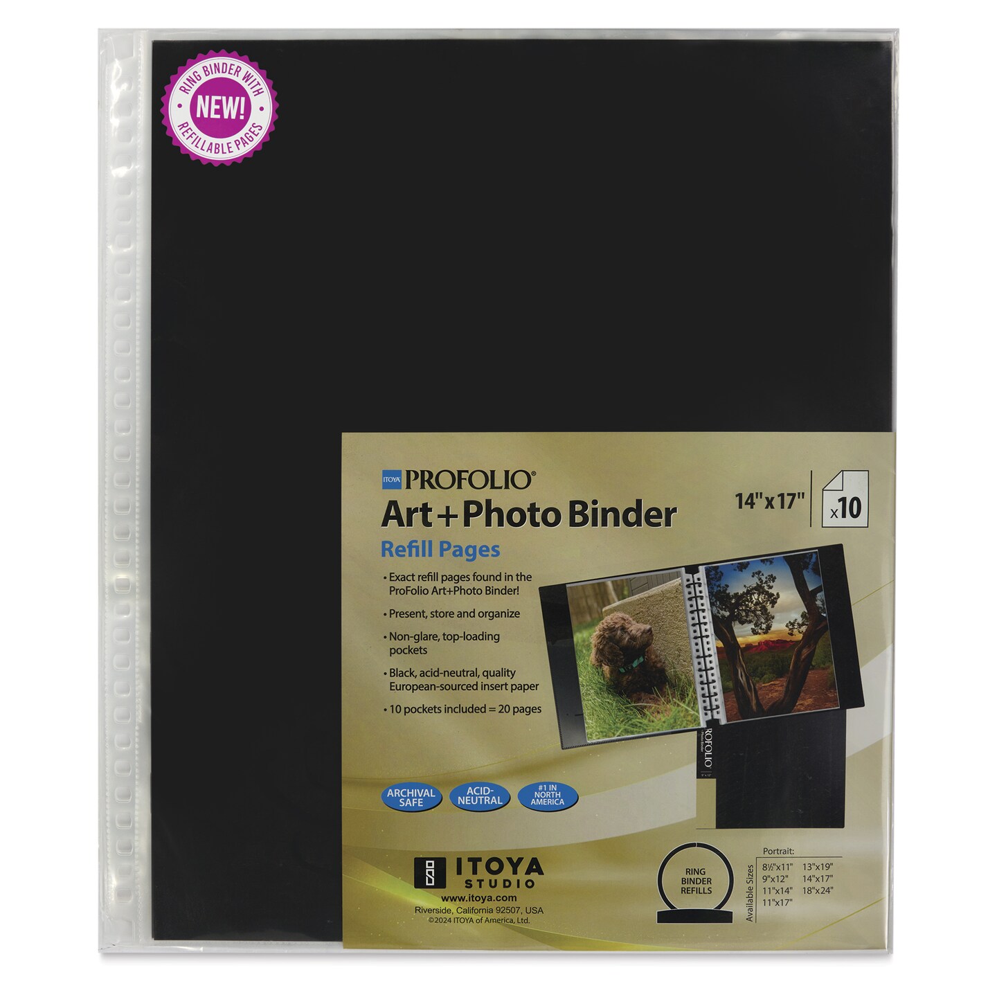 Itoya Superclear Refill Pages - 14&#x22; x 17&#x22;, Pkg of 10
