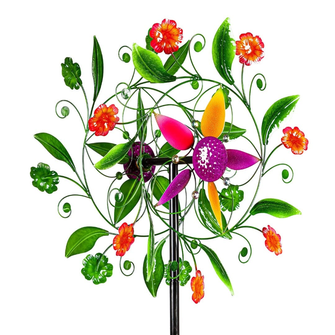 Bountiful Spring Flowers Wind Spinner 75 Inches Tall