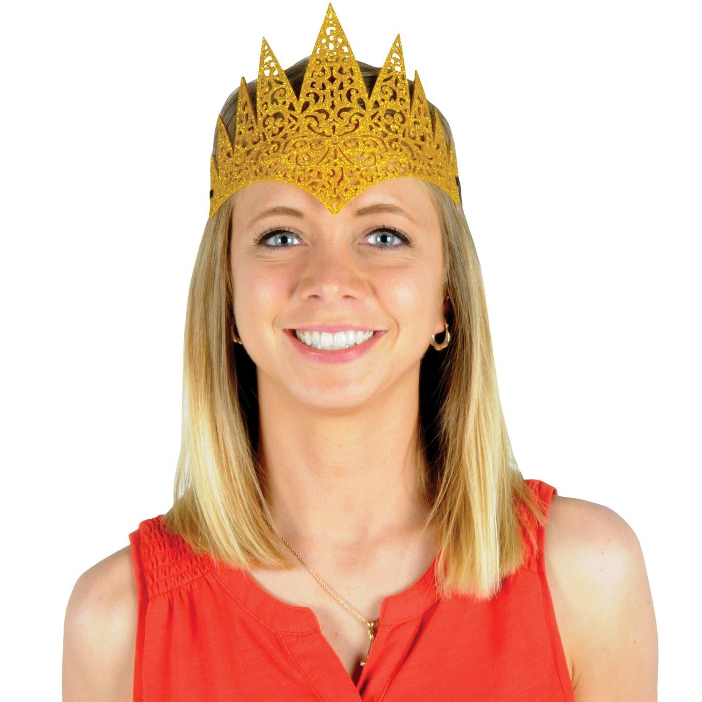 24 Pack Beistle Glittered Laser Cut Tiaras