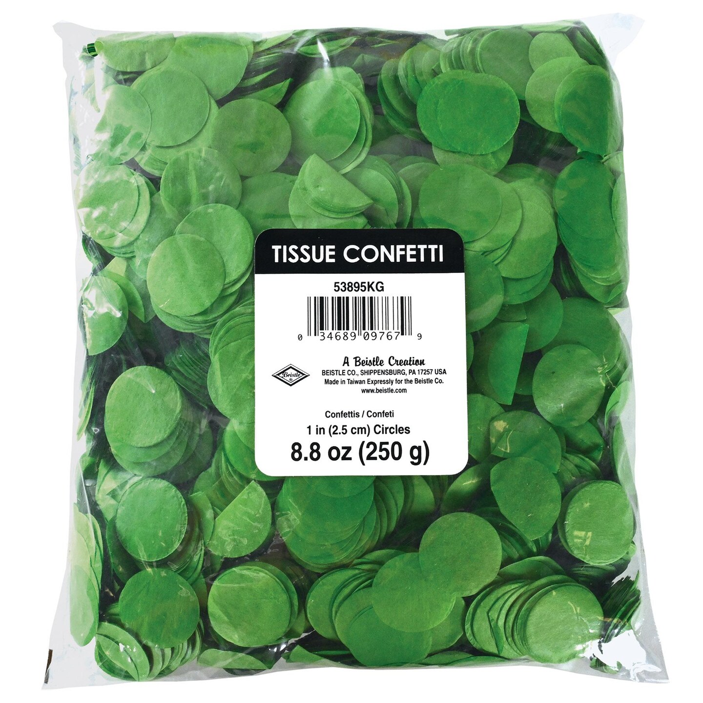 12 Pack Beistle Tissue Party Confetti - Green (8.8 Oz per Pack)