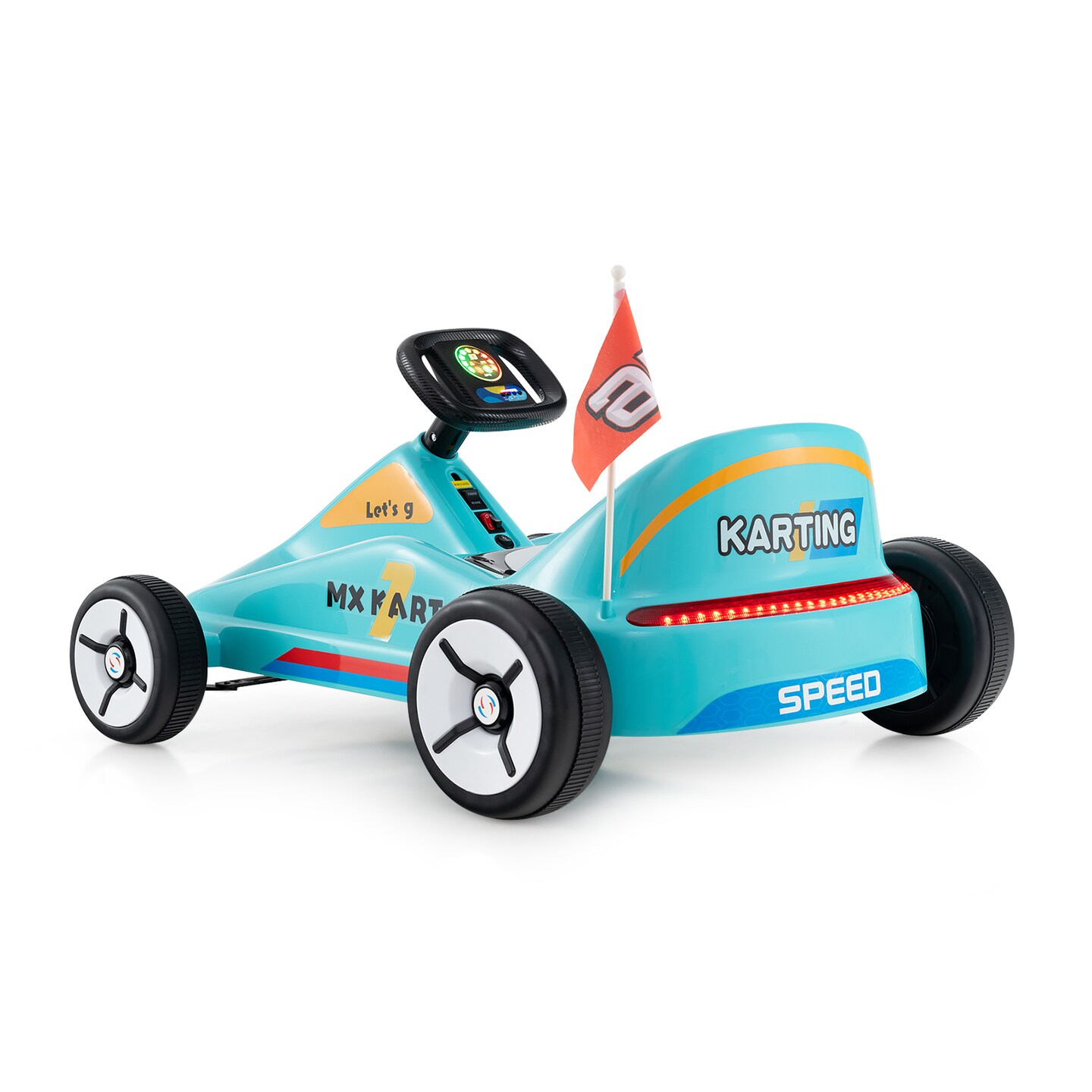 Electric 12V Kids Go Kart Race Toy with Remote Control &#x26; Music