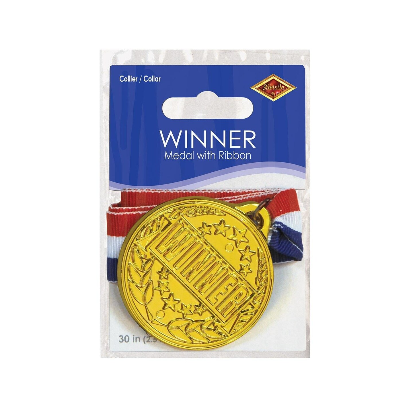 Winner Medal with Ribbon - Bulk 12 Pack