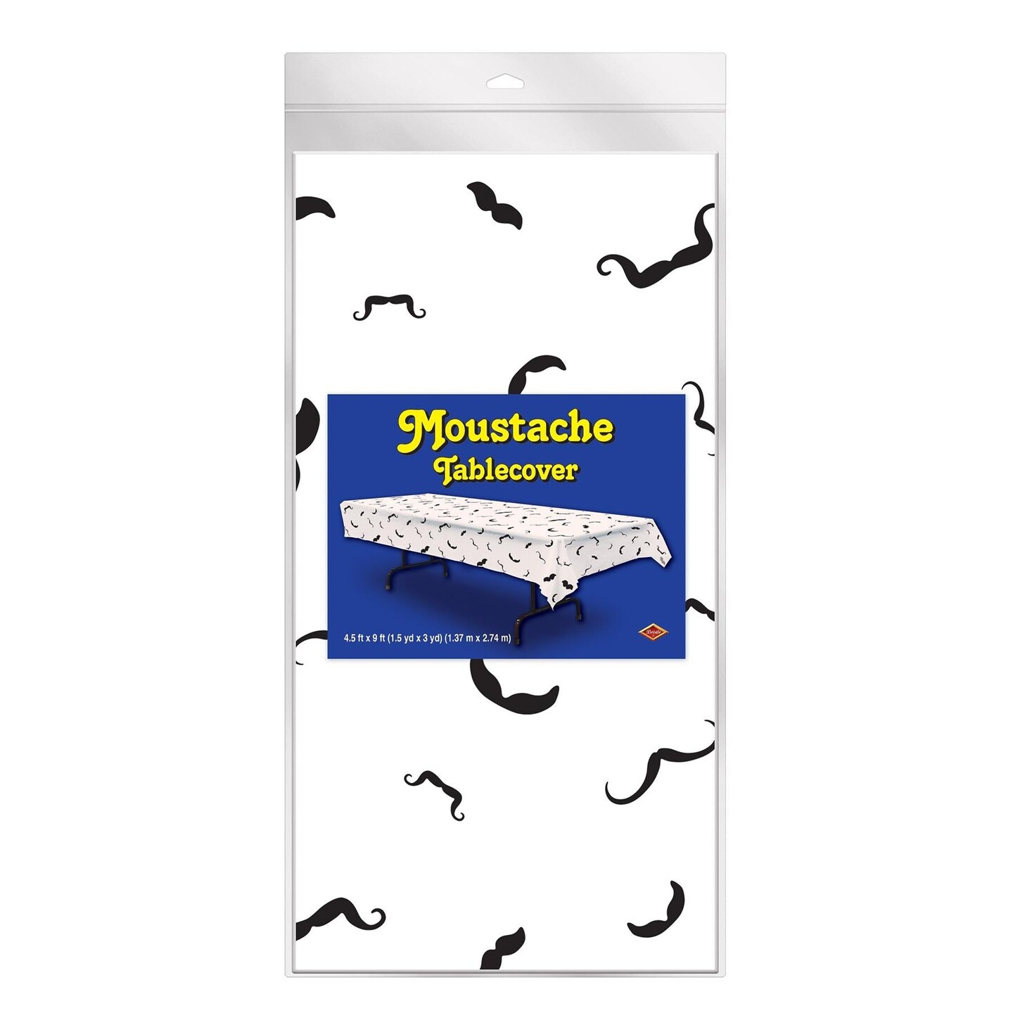 12 Pack Beistle Moustache Party Tablecover