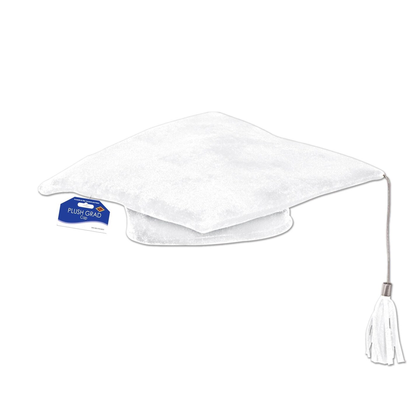 12 Pack Beistle Plush Graduate Graduation Party Cap- White