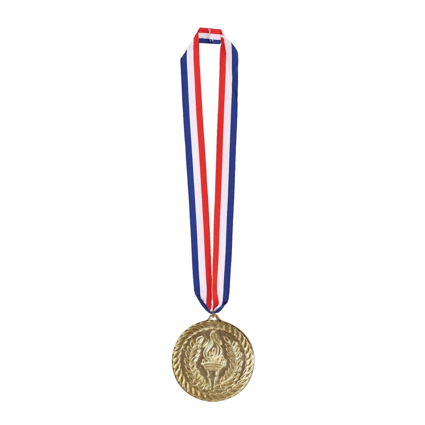 12 Pack Beistle Gold Medal with Ribbon (4 Inch)