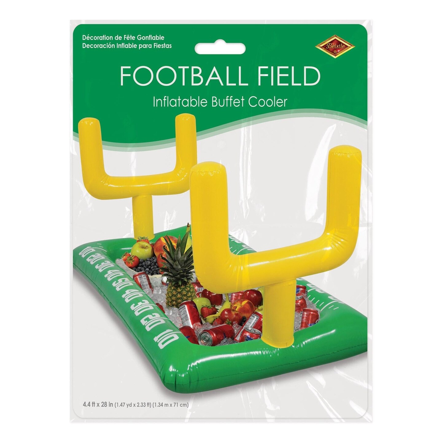 6 Pack Beistle Inflatable Football Field Party Buffet Cooler