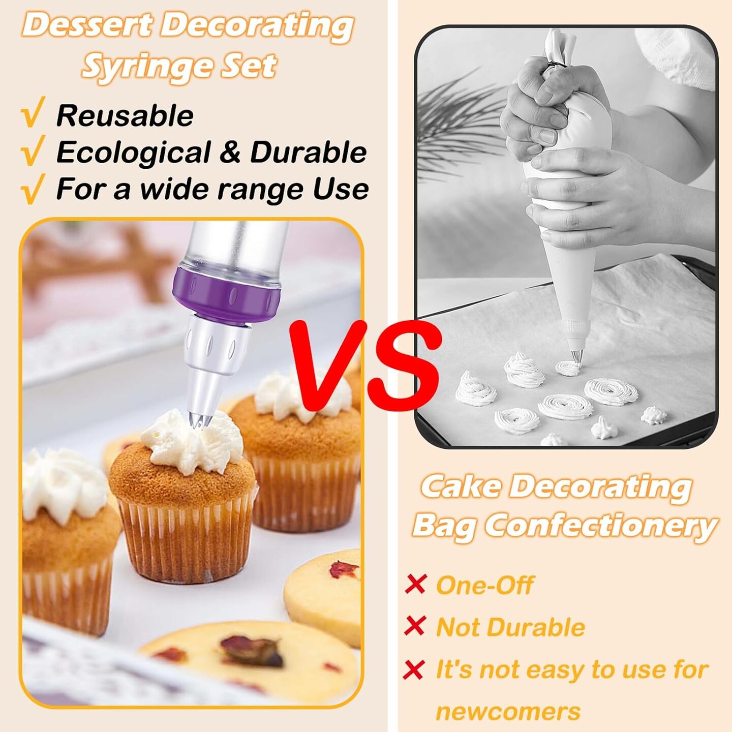 Dessert Decorating Syringe Set, Icing Piping Kit