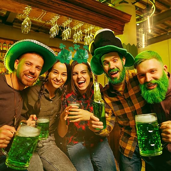 St. Patrick's Day Sequin Headband, Green Hair Accessory for Holidays and Themed Parties, One Size Fits Most