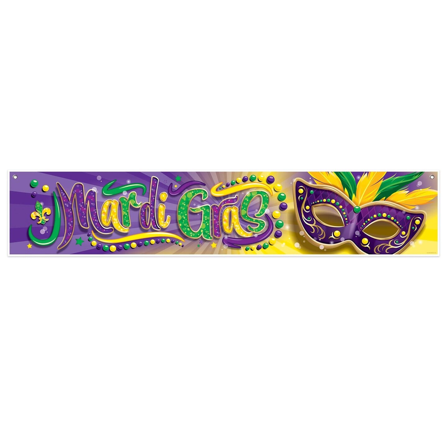 12 Pack Beistle Mardi Gras Banner