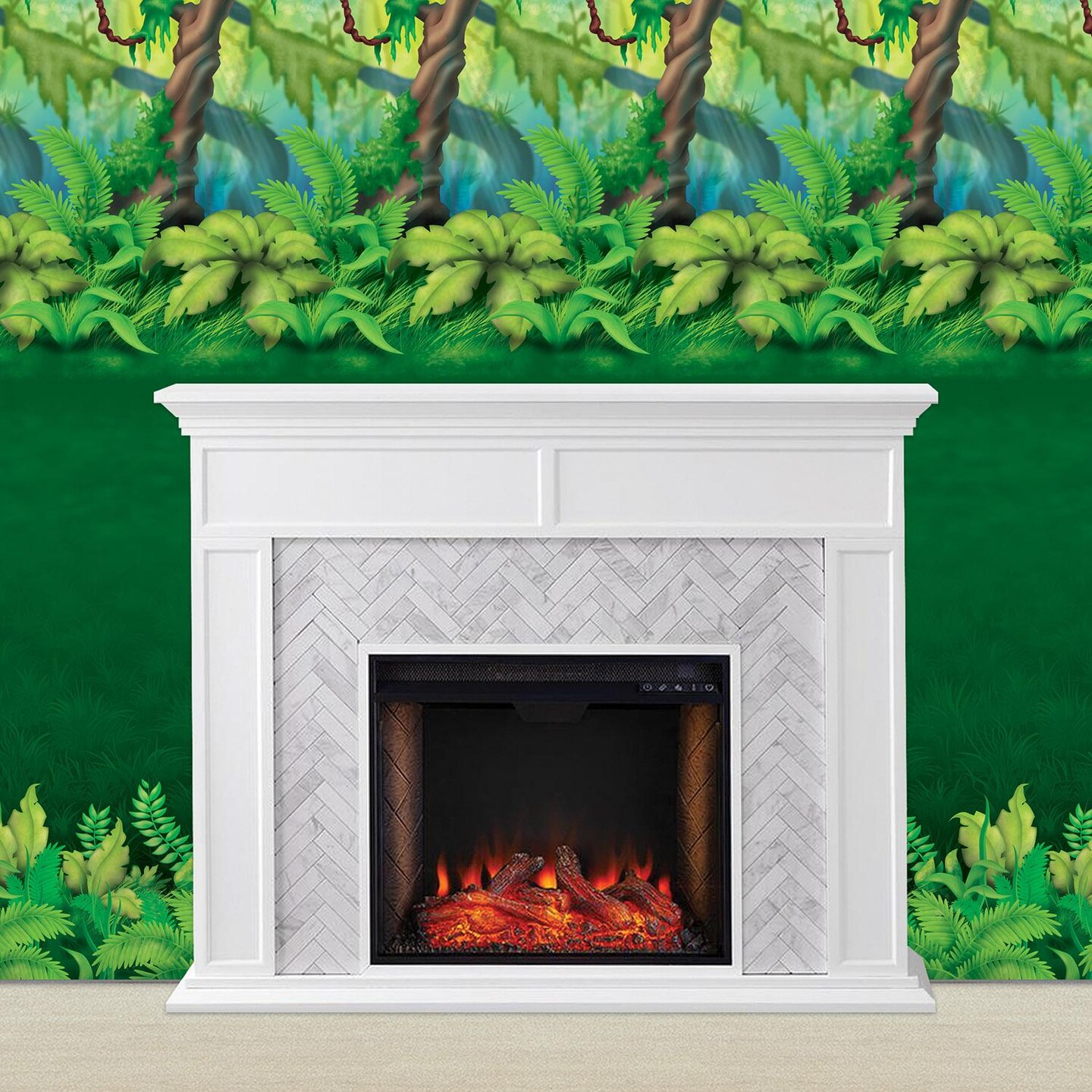 6 Pack Beistle Jungle Trees Party Backdrop