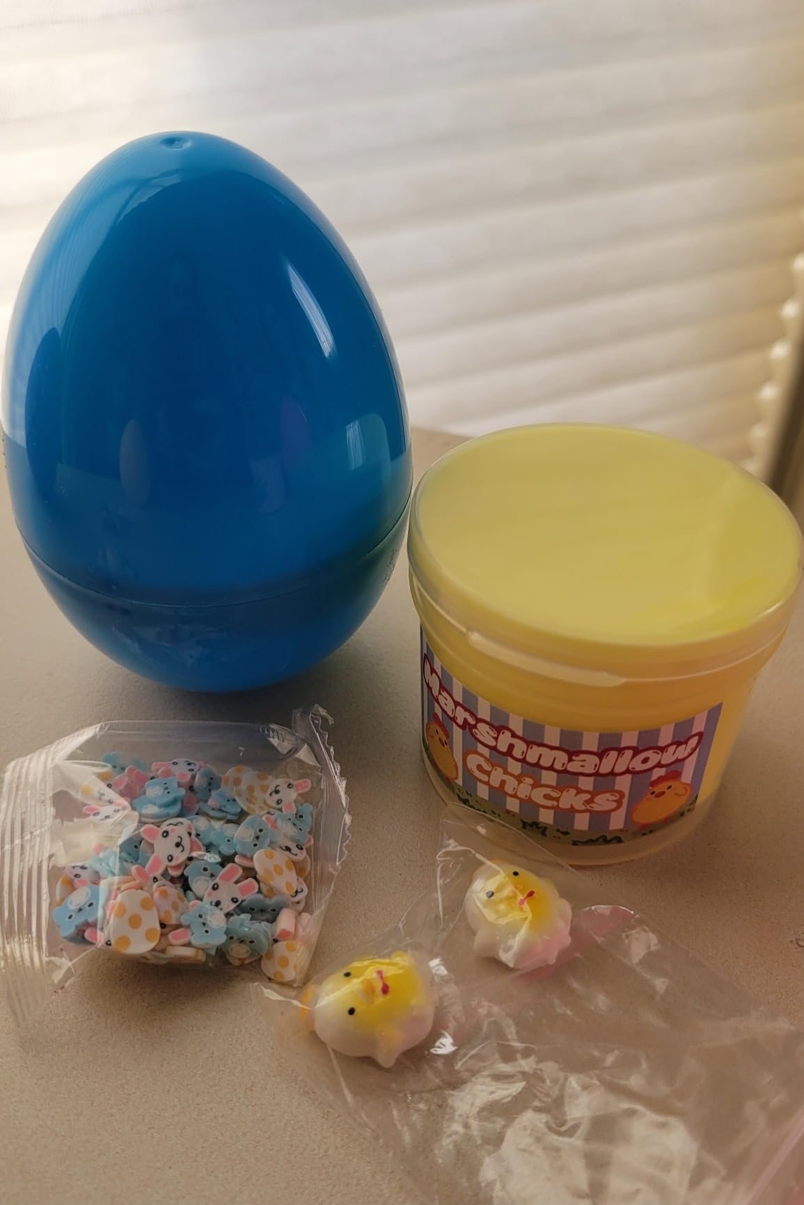 4 Pcs PreFilled Easter Eggs with Slime and Charms Easter Basket Stuffers Easter Eggs Hunt Easter Party Favors Easter Gifts