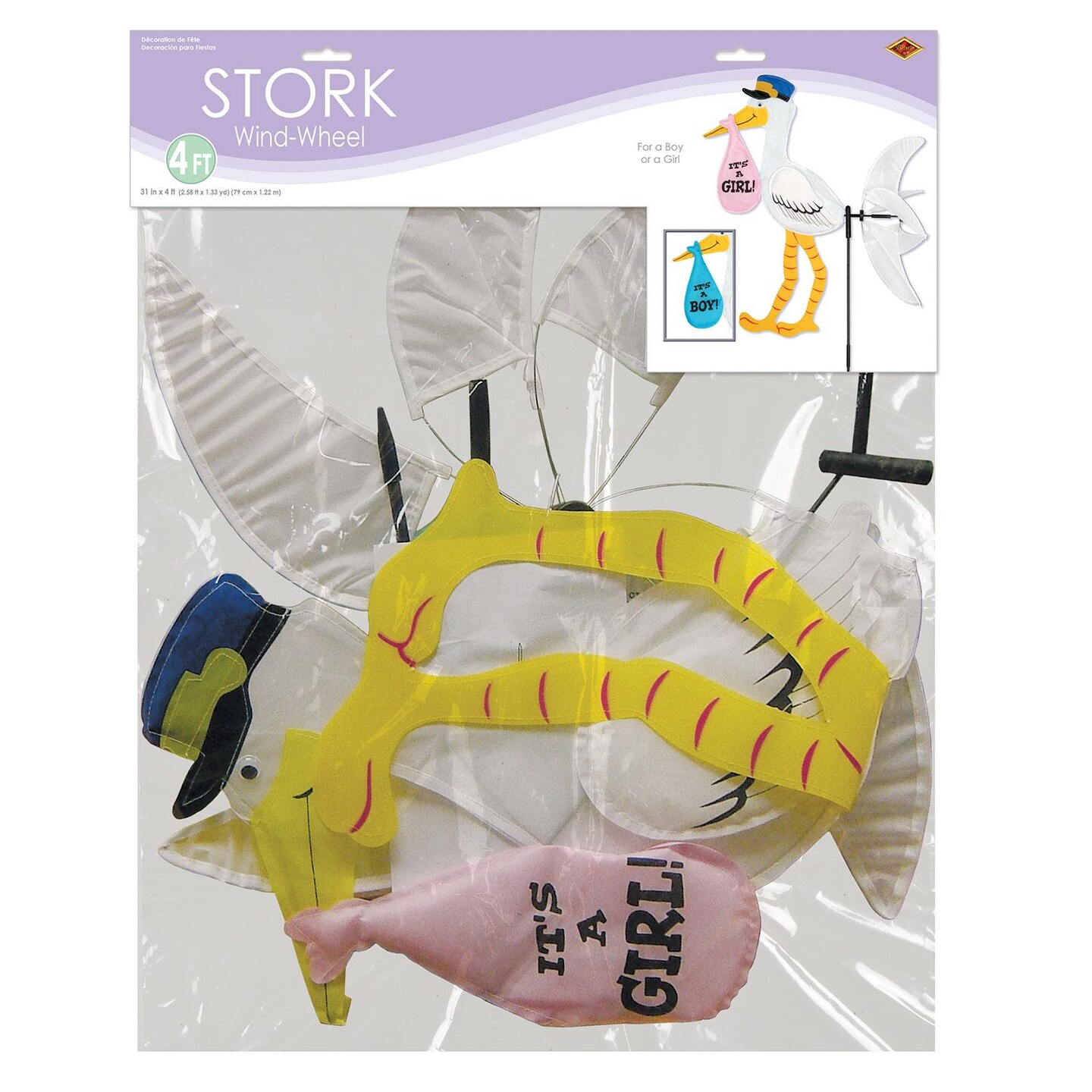 6 Pack Beistle Stork Wind-Wheel - 6 Wind-Wheels