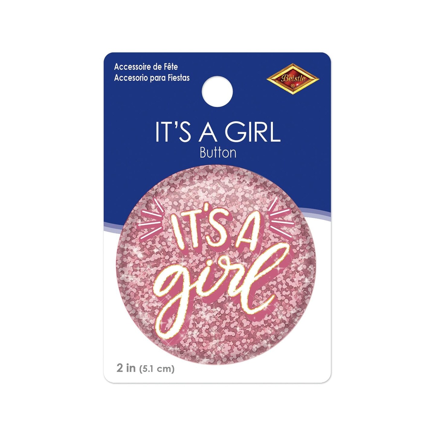 6 Pack Beistle It&#x27;s A Girl Button
