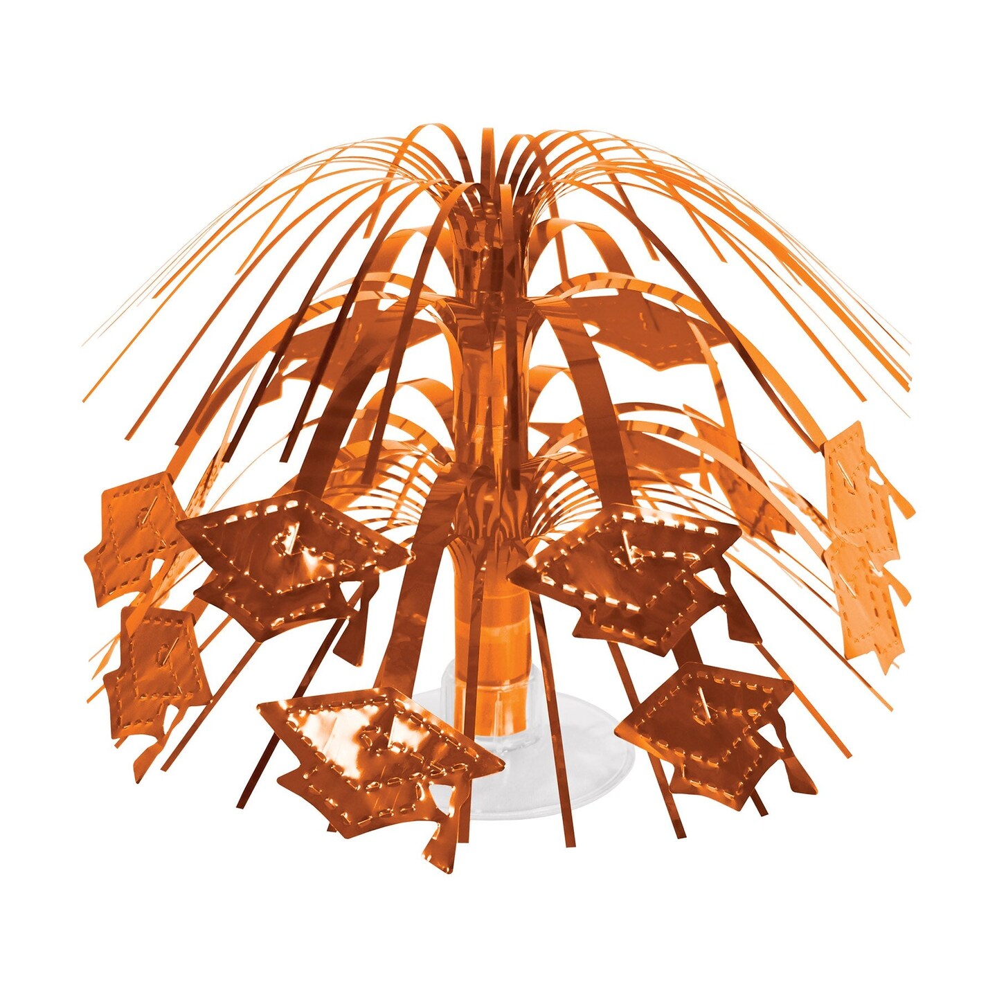 12 Pack Beistle Orange Grad Cap Mini Cascade Centerpiece