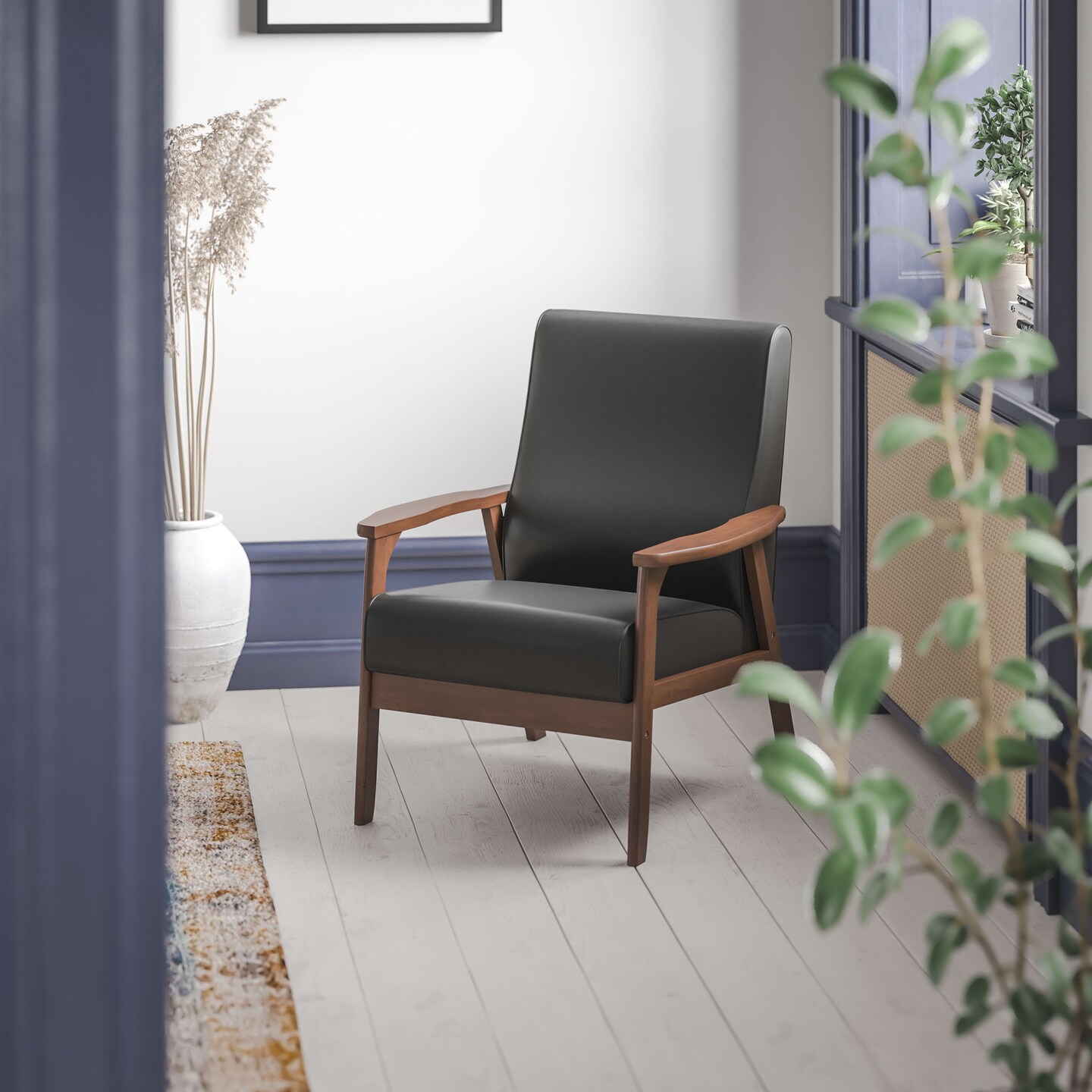 Emma and Oliver Langmore Upholstered Mid-Century Modern Arm Chair