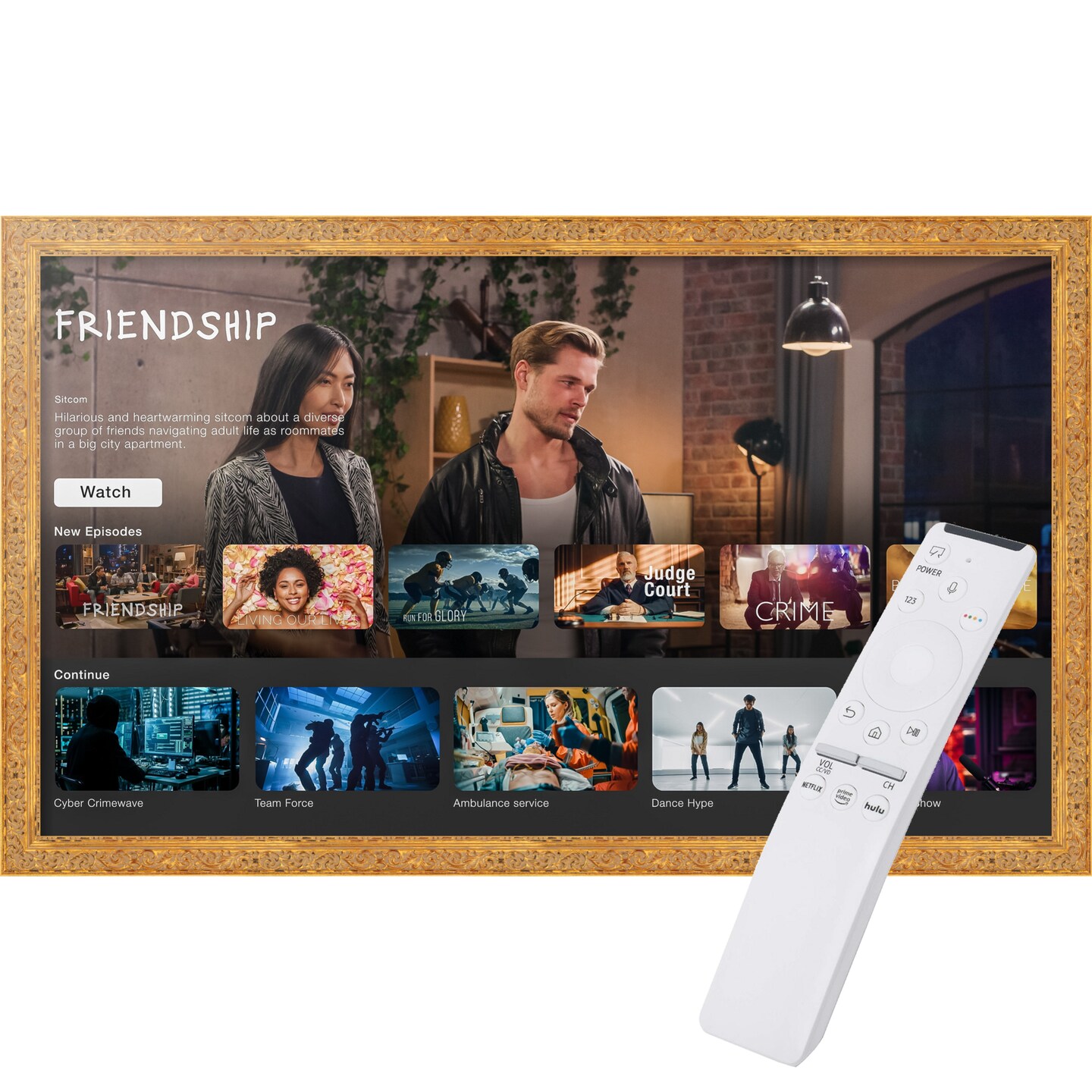 The Samsung Frame TV TV Frame, Ornate Frame TV (Fits 2021-2025 Models)