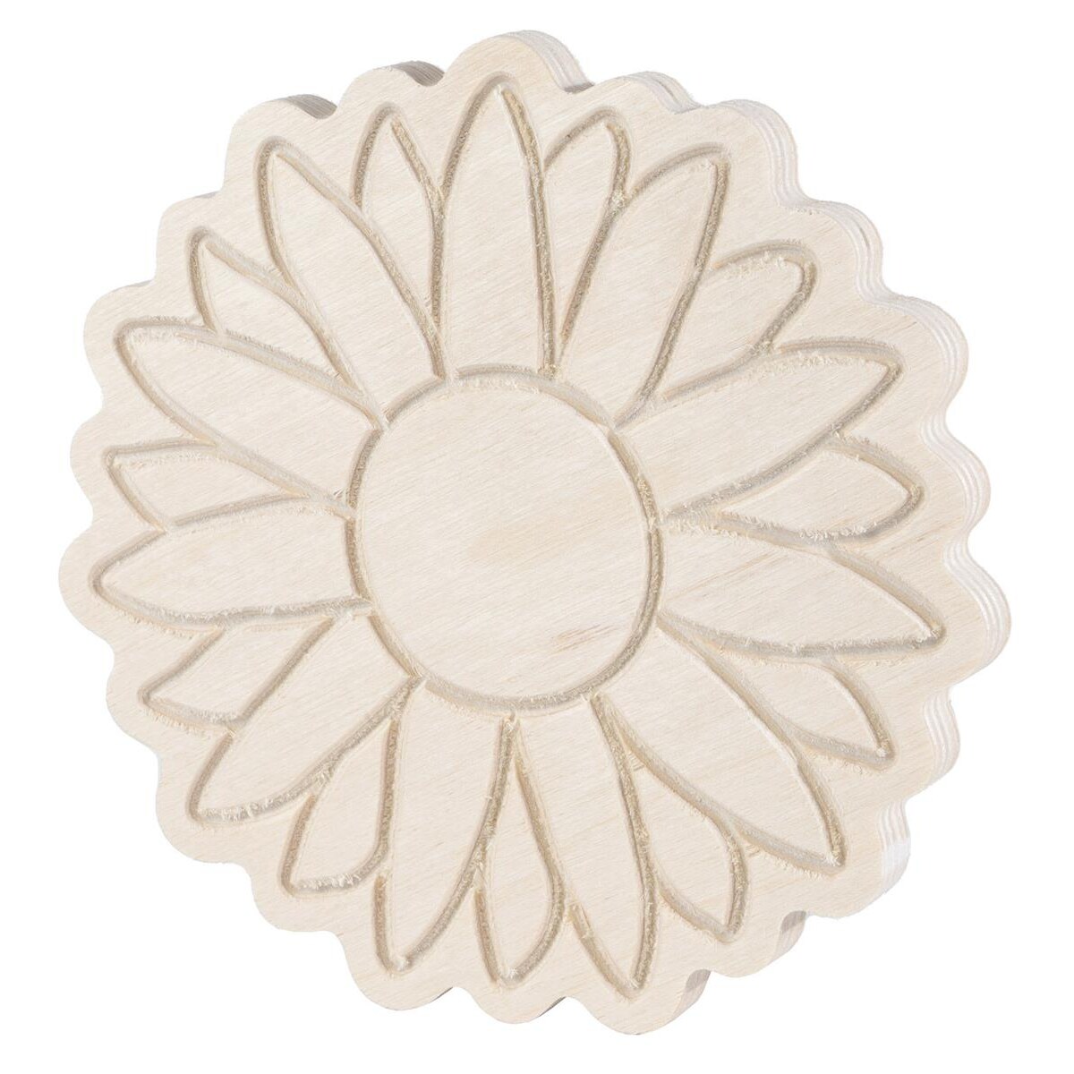 Good Wood By Leisure Arts Shape Sunflower 6"X 6"X .5", Wooden Shapes, Wood Shapes, Wooden Shapes Wall Decor, Large Small Shapes For Crafts