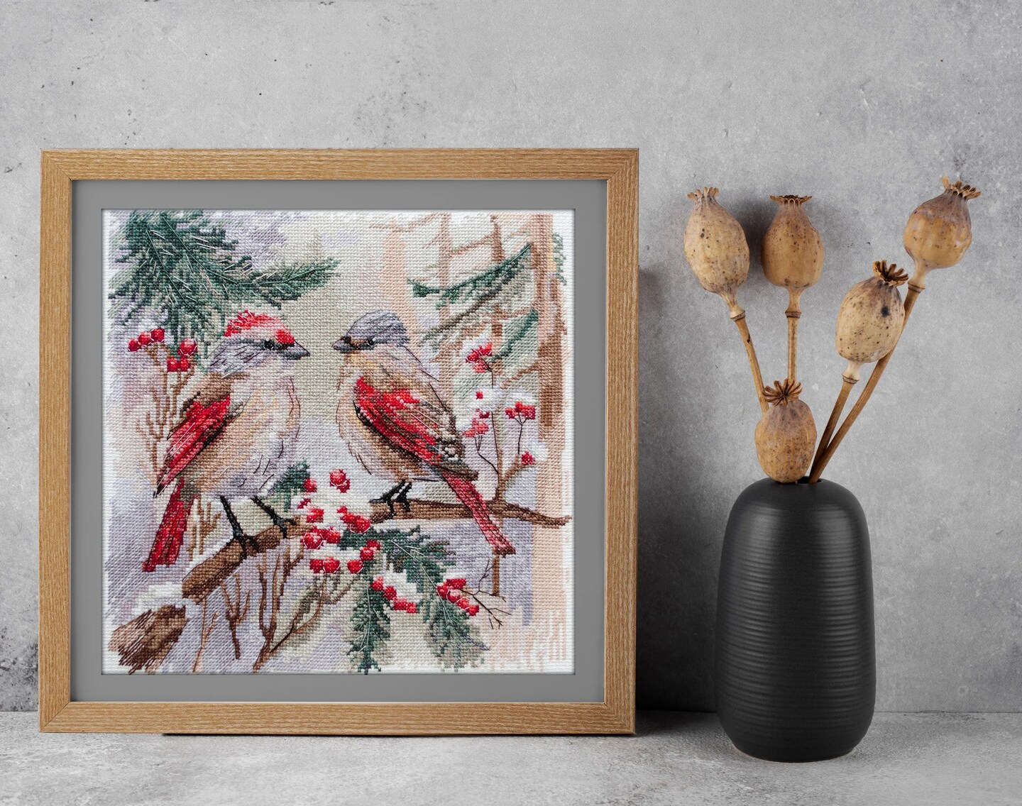 Cross-stitch kit - Chittering about winter