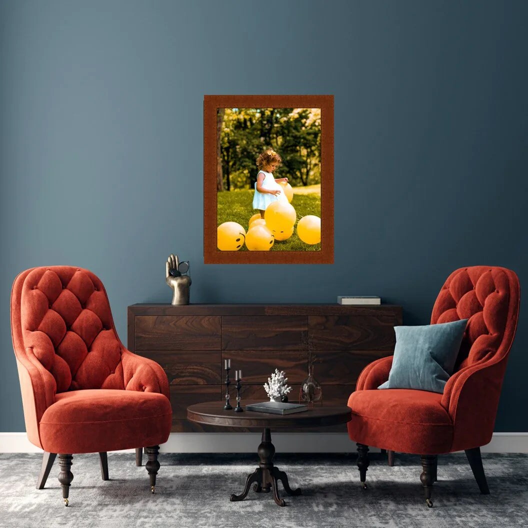 Cherry Wood Picture Frame - Flat Modern Framing