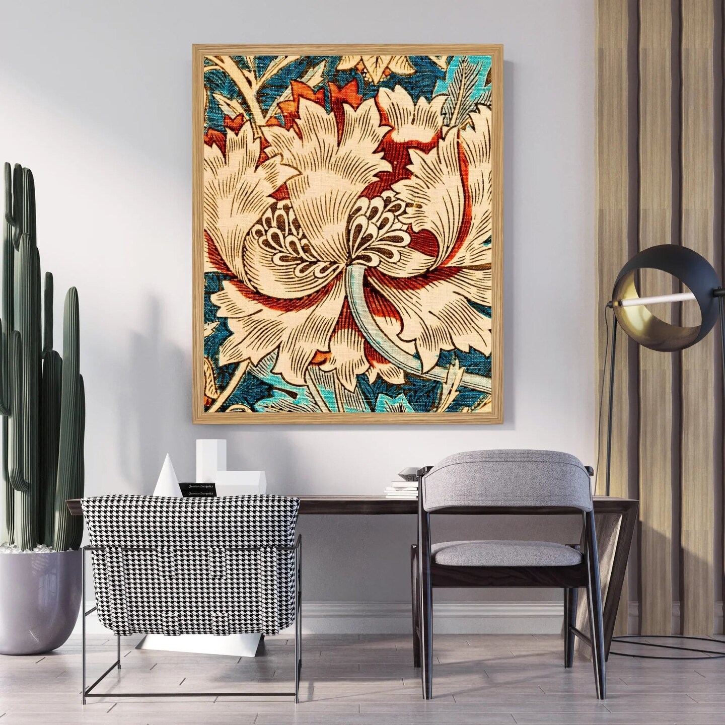 Large Framed Corporate Office Decor Wall Art Canvas 40x60 Inch - William Morris