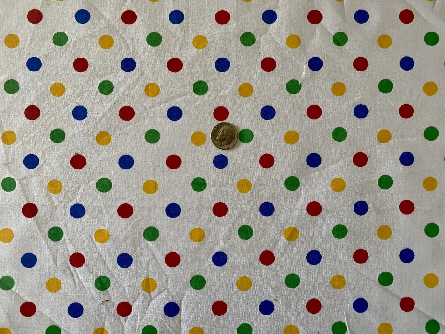 1 Yard Multi Color Small Polka Dot Poly Cotton Fabric for Crafts Bedding Sewing Masks 60&#x22; Width