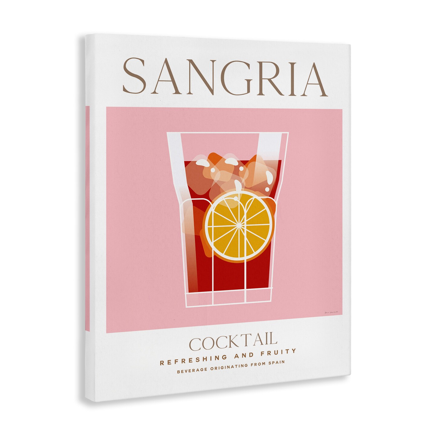 Stupell Industries Chic Minimal Sangria Canvas Wall Art Design by Omar Escalante