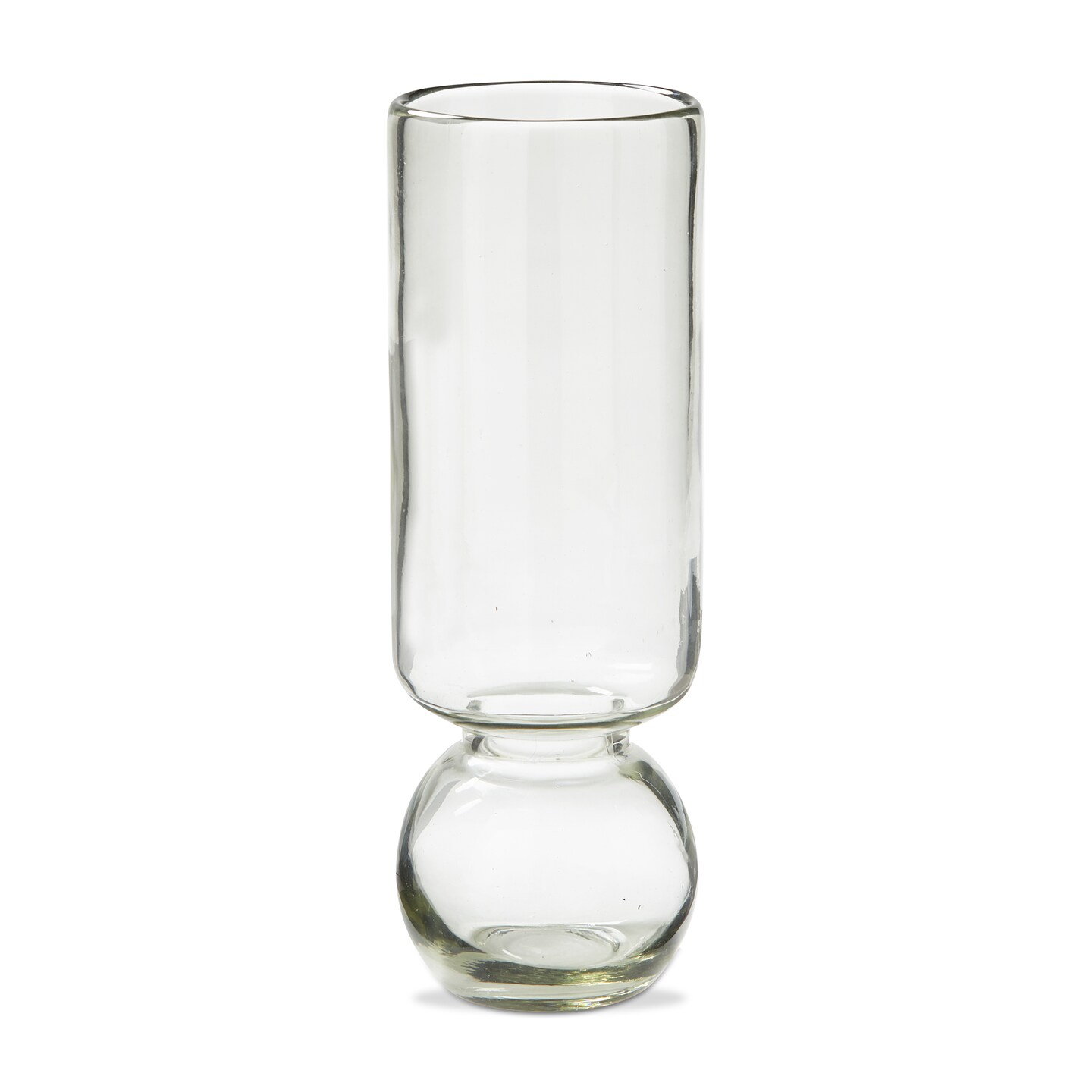 Amaryllis Small Recycled Glass Vase Decorative Novelty Vase Green 11.5 in H x 4 in L x 4 in W Not Water Tight