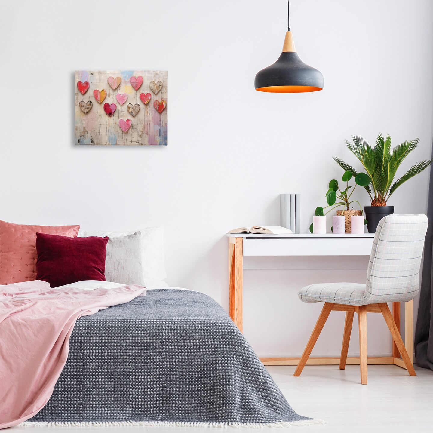 Stupell Industries Playful Love Hearts Collage Canvas Wall Art Design by LSR Design Studio