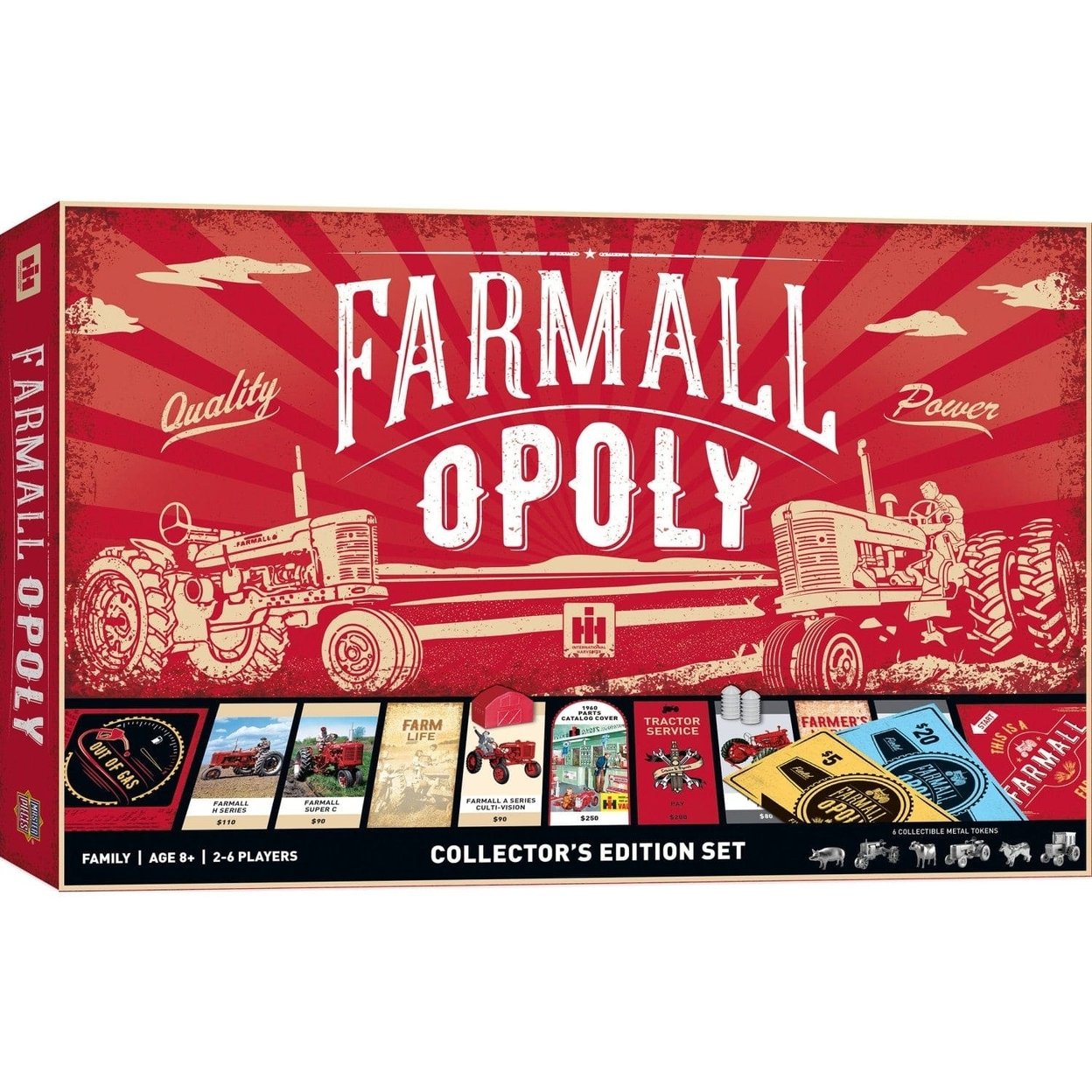 Farmall Opoly Tractor Board Game 2-6 Players Ages 8+ Farm Themed Collectibles