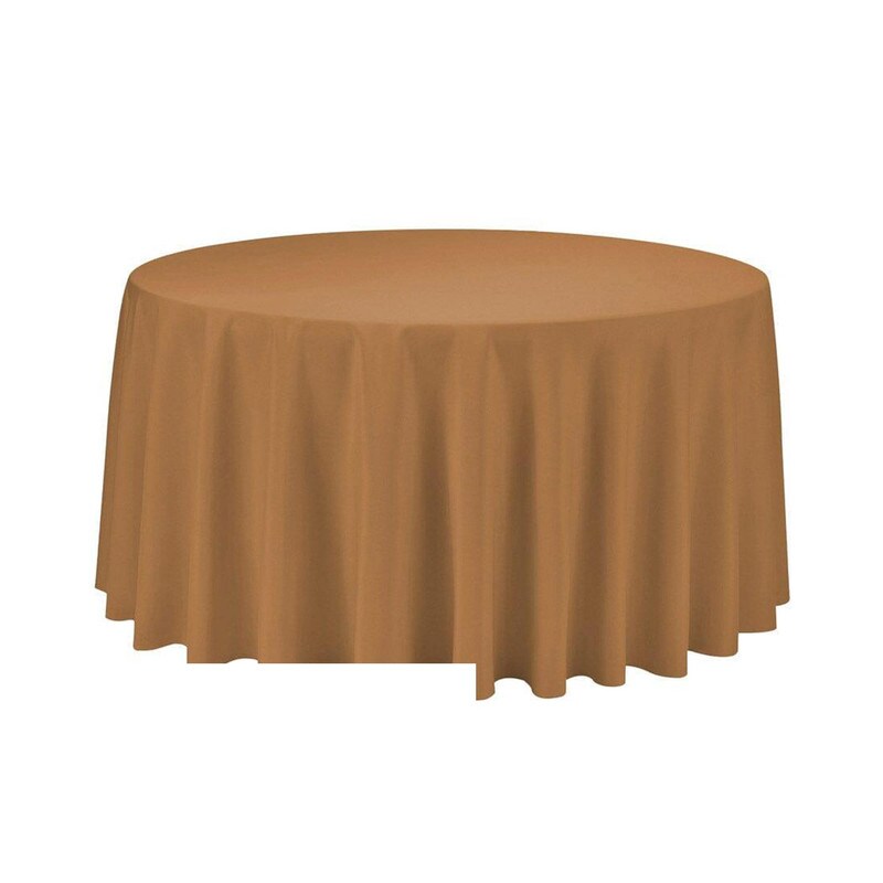 108" Round Polyester Seamless Tablecloth