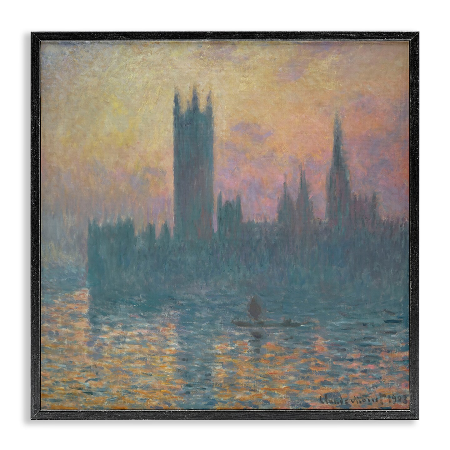 Stupell Industries Classical Monet London View Framed Giclee Wall Art Design by one1000paintings