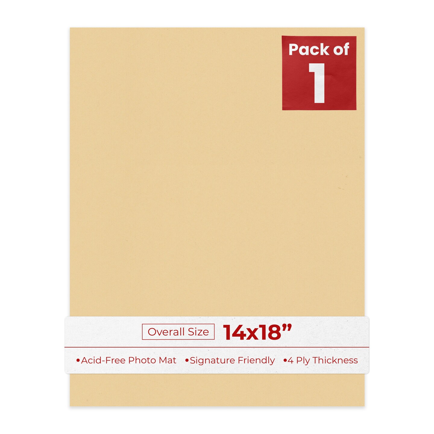 Beige 14x18 Uncut Mat Board - Blank Sheets, No Opening, Color: Brown ...