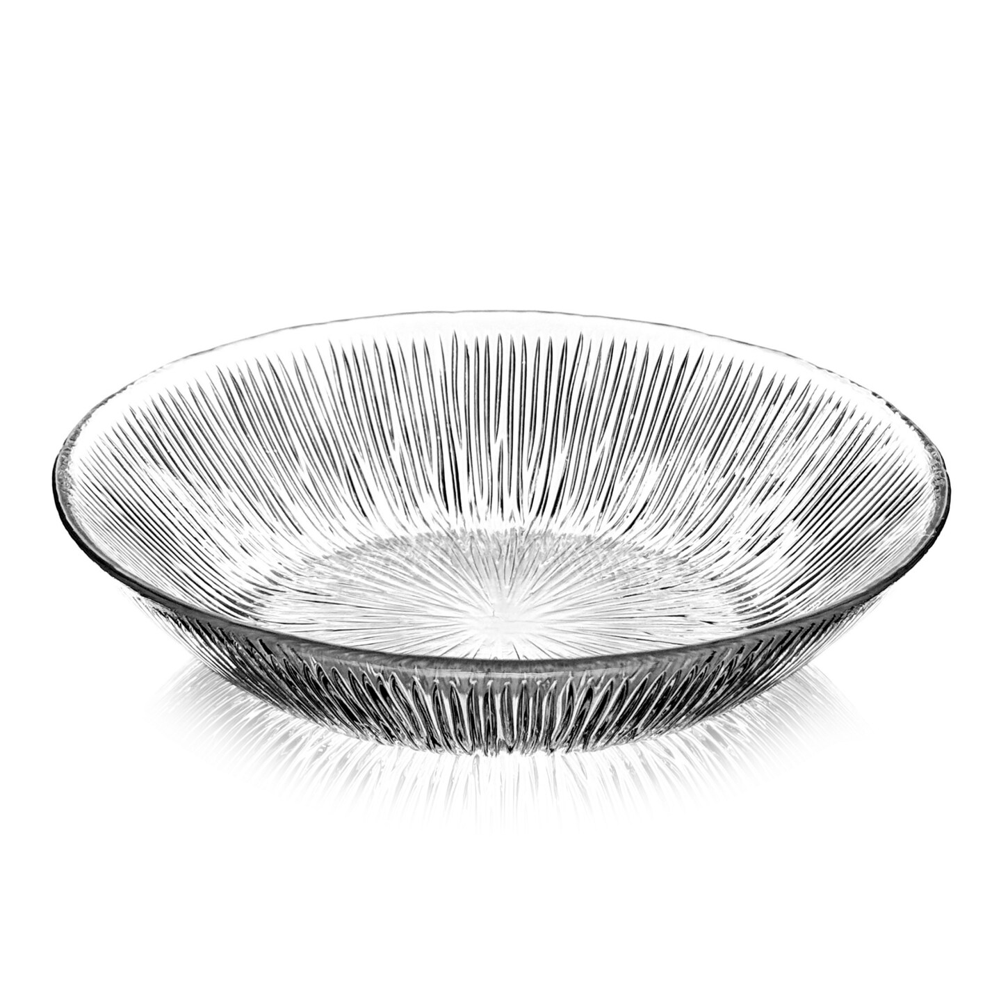 Starburst Pattern Crystalline Glass Plates 12-Piece Dining and Serving Set